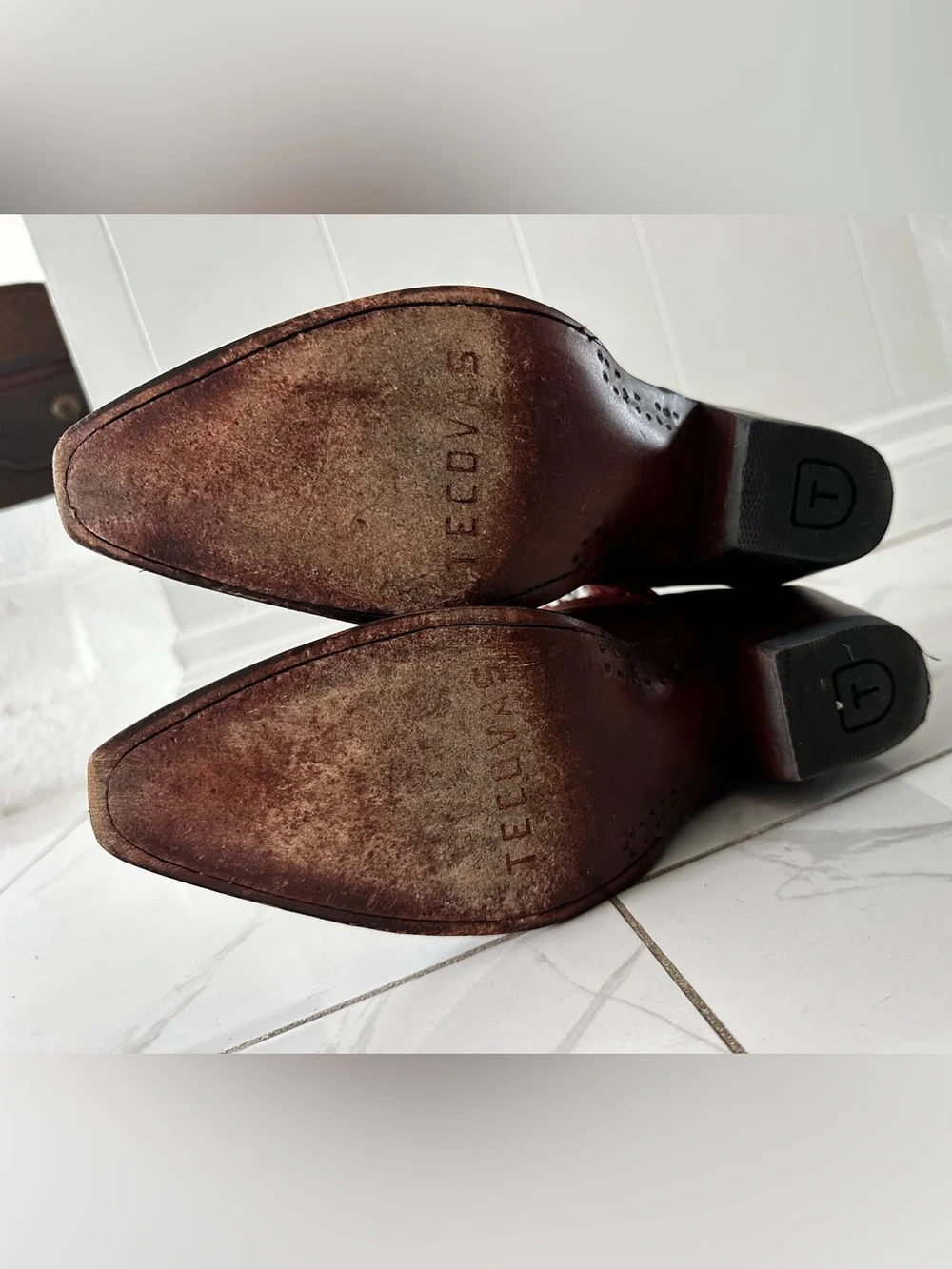 Tecovas The Daisy Scarlet (Red) Ankle Boots - Picture 10 of 10